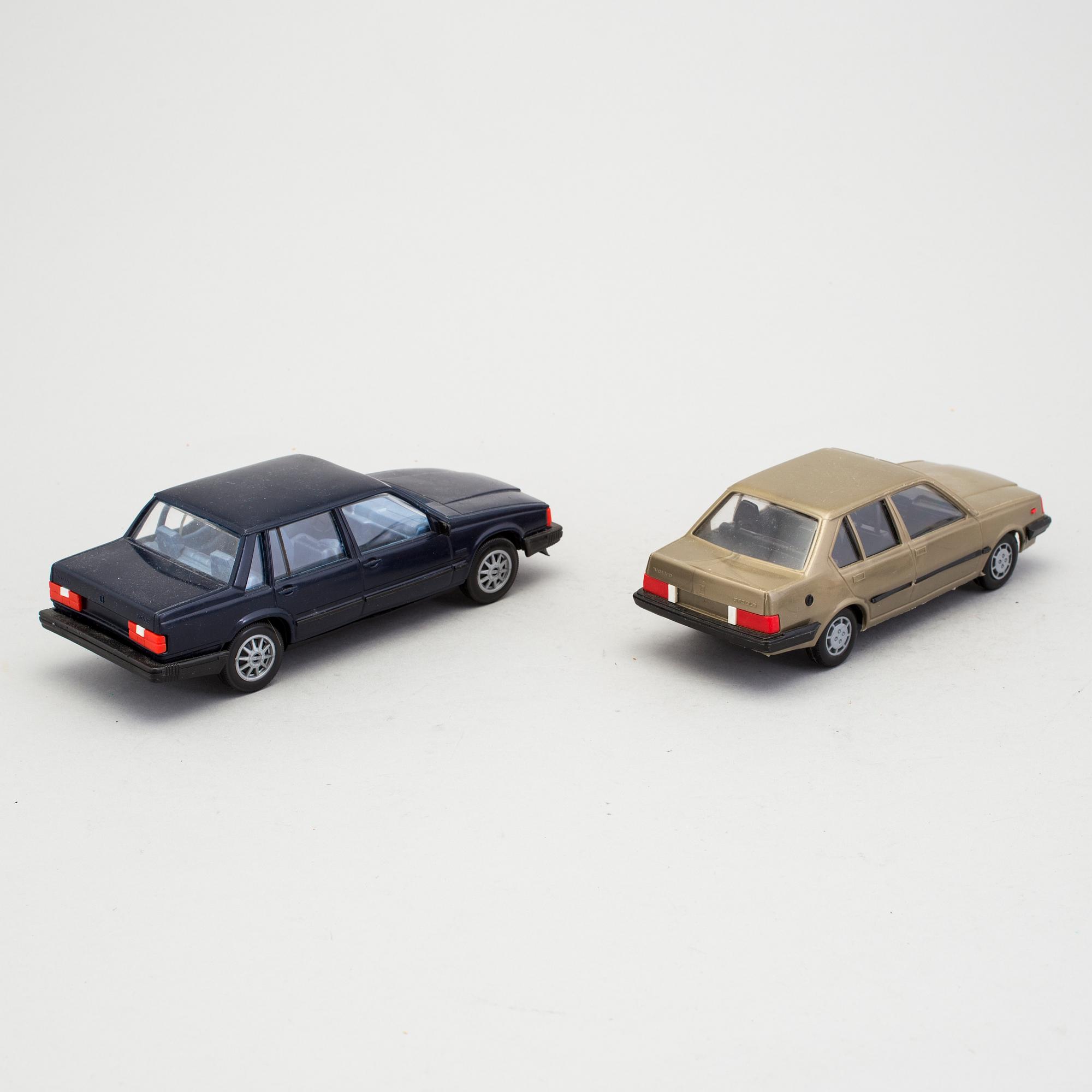 A lot of six toy cars by Tekno and Ståhlberg, Denmark and Finland second half of the 20th century.