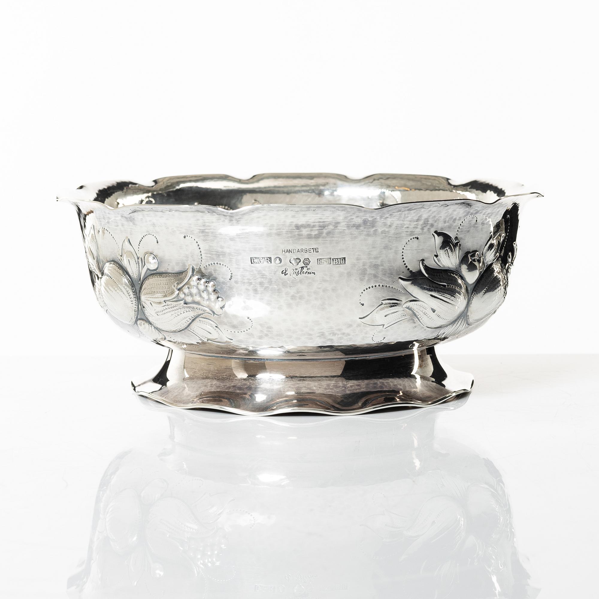 Eric Råström, a silver bowl, CG Råström, Stockholm 1976.