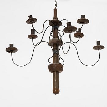 A 19th century chandelier.