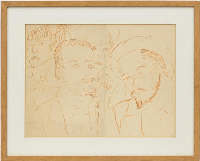 Hilding Linnqvist, Four men.