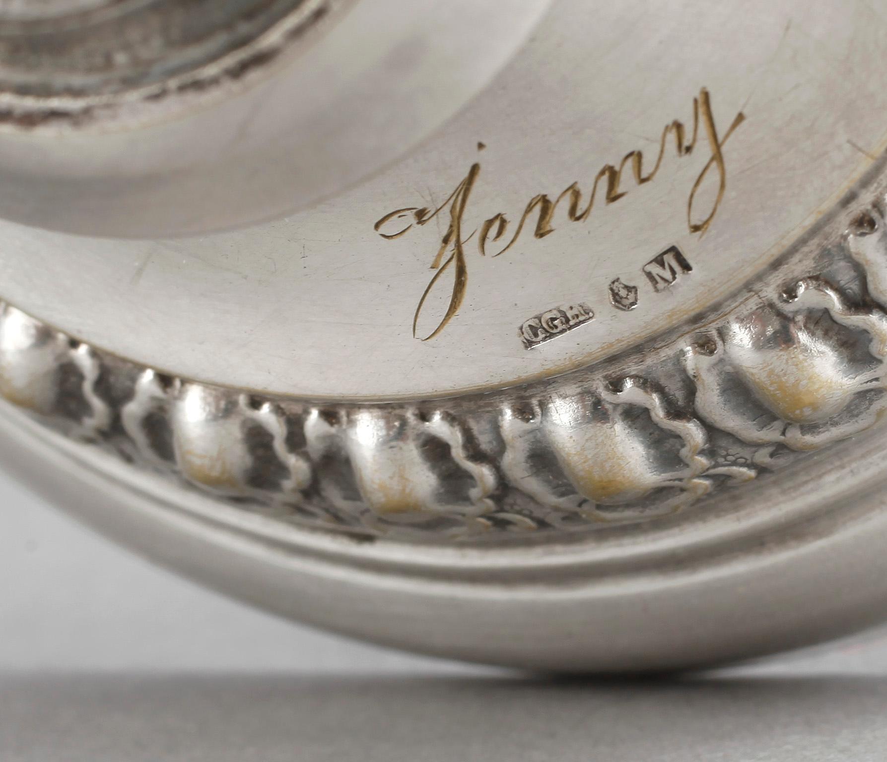 FRUKTKNIVAR med STÄLL, 13 delar, nysilver samt silver, 18/1900-tal.