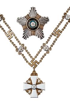 534. GRAND CROSS OF THE WHITE ROSE OF FINLAND WITH COLLAR.