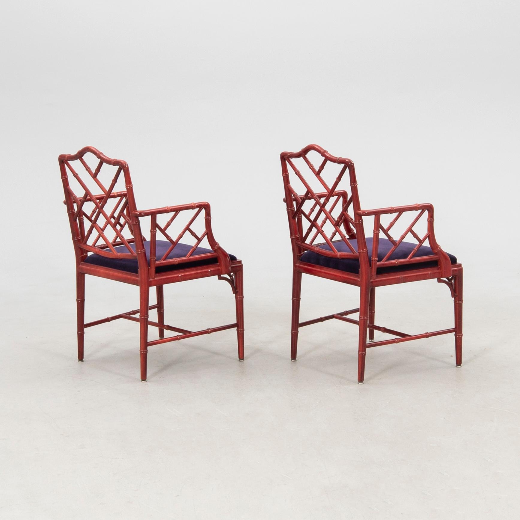 A seven-piece dining suite by Miranda of Sweden, second half of the 20th century.