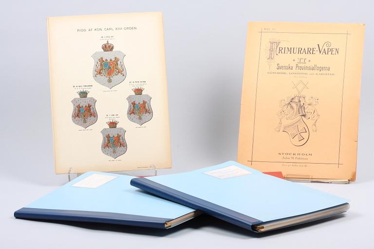 BÖCKER och HÄFTEN, 5 delar, bla "Frimurarevapen" 1895-1911.
