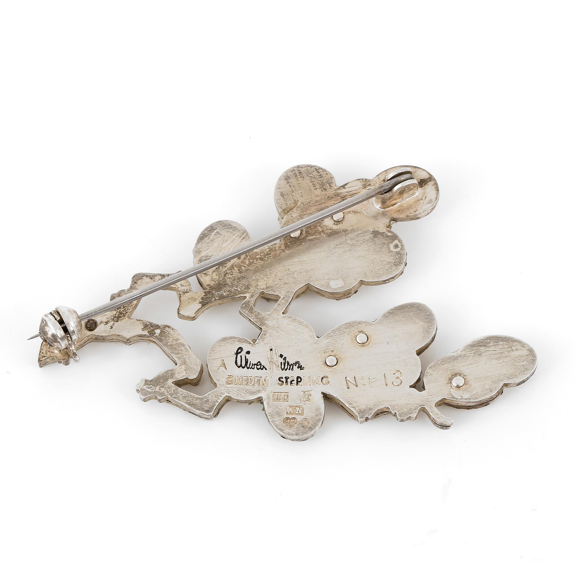 BROSCH, silver, Wiwen Nilsson, Lund, 1958. Vikt ca 12,5g.