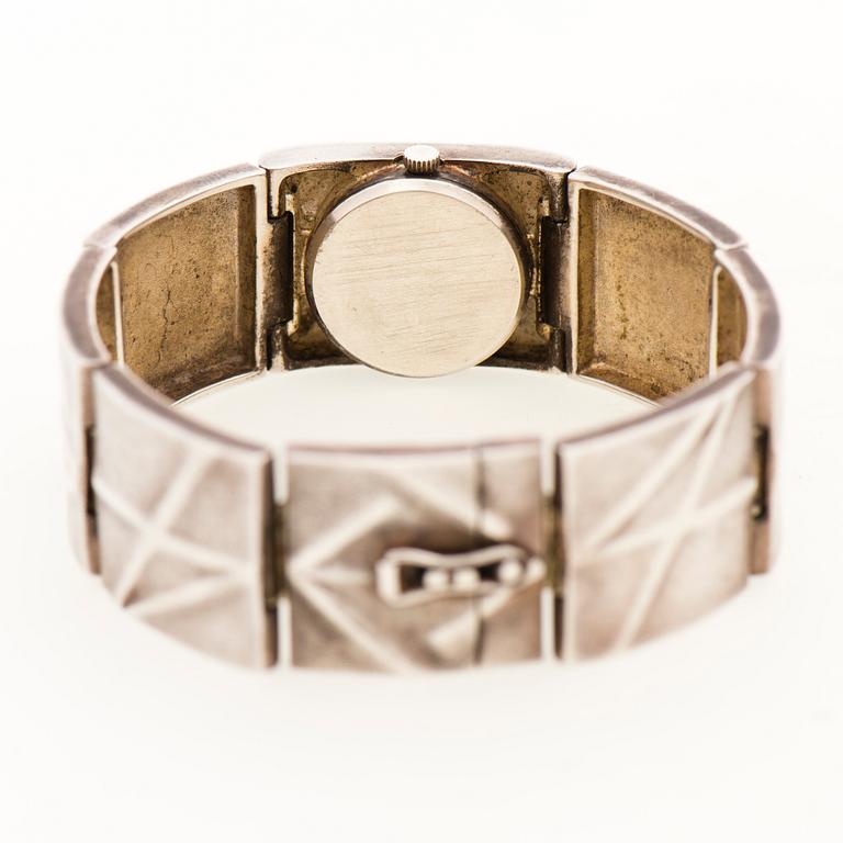 A BJÖRN WECKSTRÖM WRISTWATCH, "Istral", silver. Lapponia 1981.