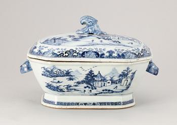 TERRIN MED LOCK, porslin, Kina Qianlong 1700-tal.