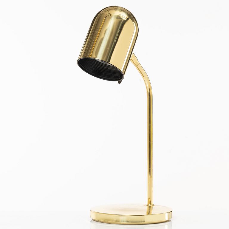 Hans-Agne Jakobsson/Hövik bordslampa mässing, 1900-talets andra hälft.