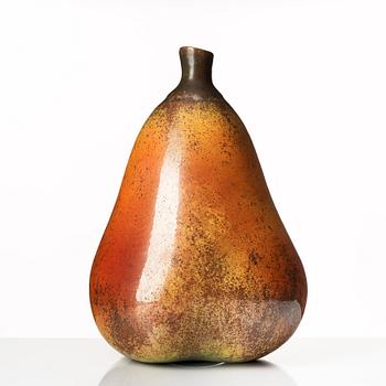 Hans Hedberg, a faience sculpture of a large pear, Biot, France.