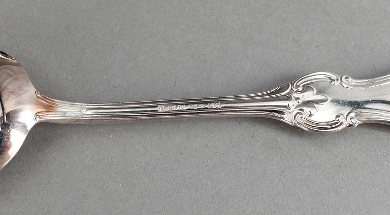 BESTICKSSERVIS, silver, "Olga", 20 delar, vikt ca 783 gram inkl. knivar med stålblad.