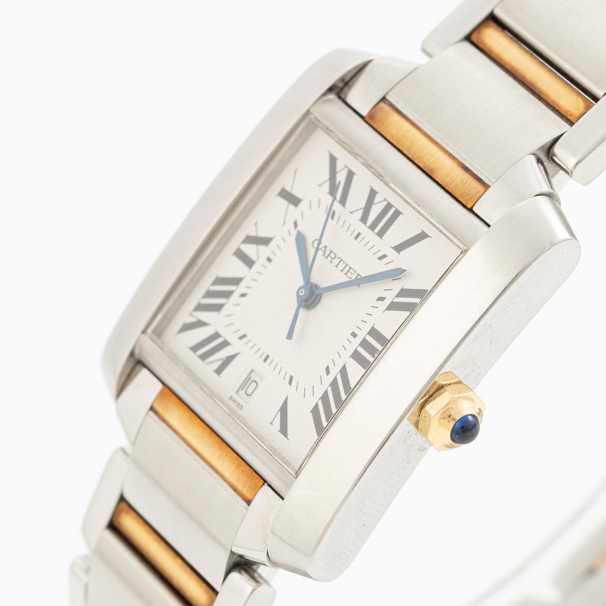 Cartier, Tank Française, armbandsur, 28 x 24 (32) mm.