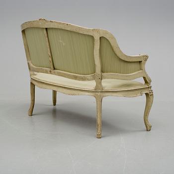 SOFFA OCH STOLAR, 3 delar, rokokostil, omkring år 1900.