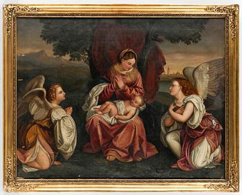 TIZIAN, hans art, olja på duk, ej signerad.