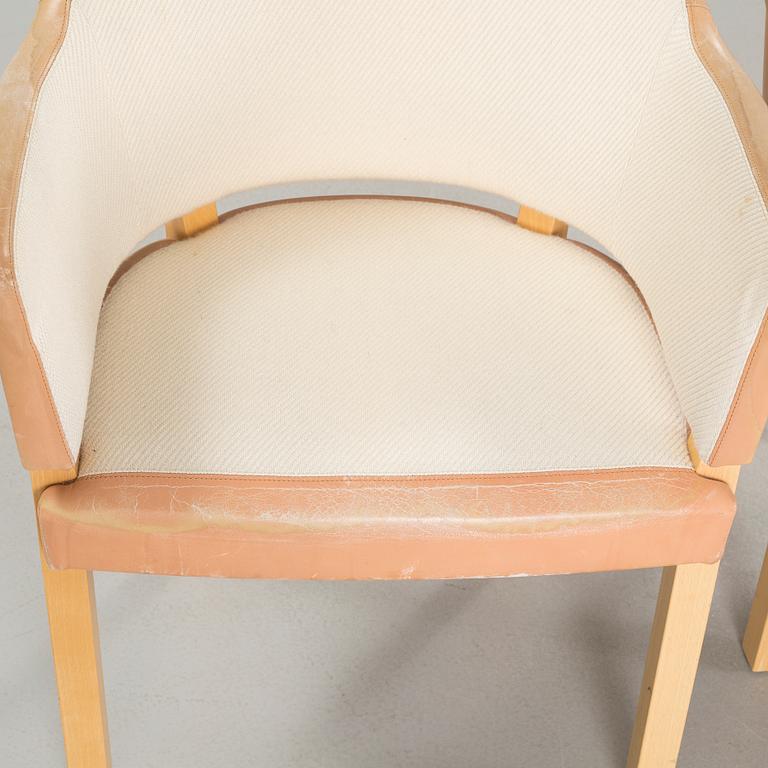 Four "Riksdagen" chairs, designed by Åke Axelsson for Gärsnäs, late 20th cenutry.