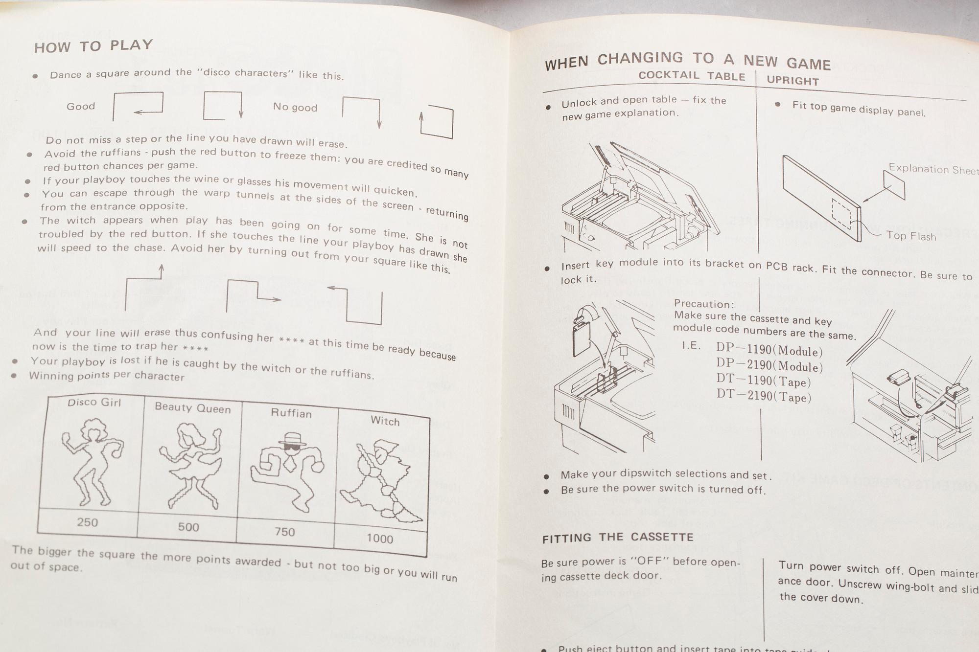 ARKADSPEL, 4 st, Data East Inc., Deco casette system, 1980-tal.