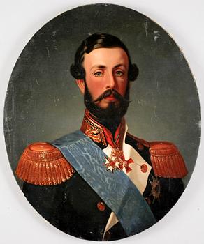 OKÄND KONSTNÄR, olja på duk. 1800-tal.