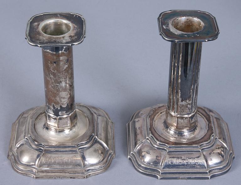 LJUSSTAKAR, 2 st, silver, bl a 1953.