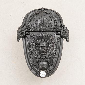 Coal box, 20th century, cast iron.