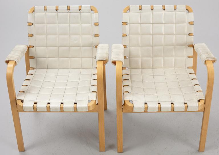 Alvar Aalto, six model 45 armchairs, Artek, Finladn, 1960's/70's.