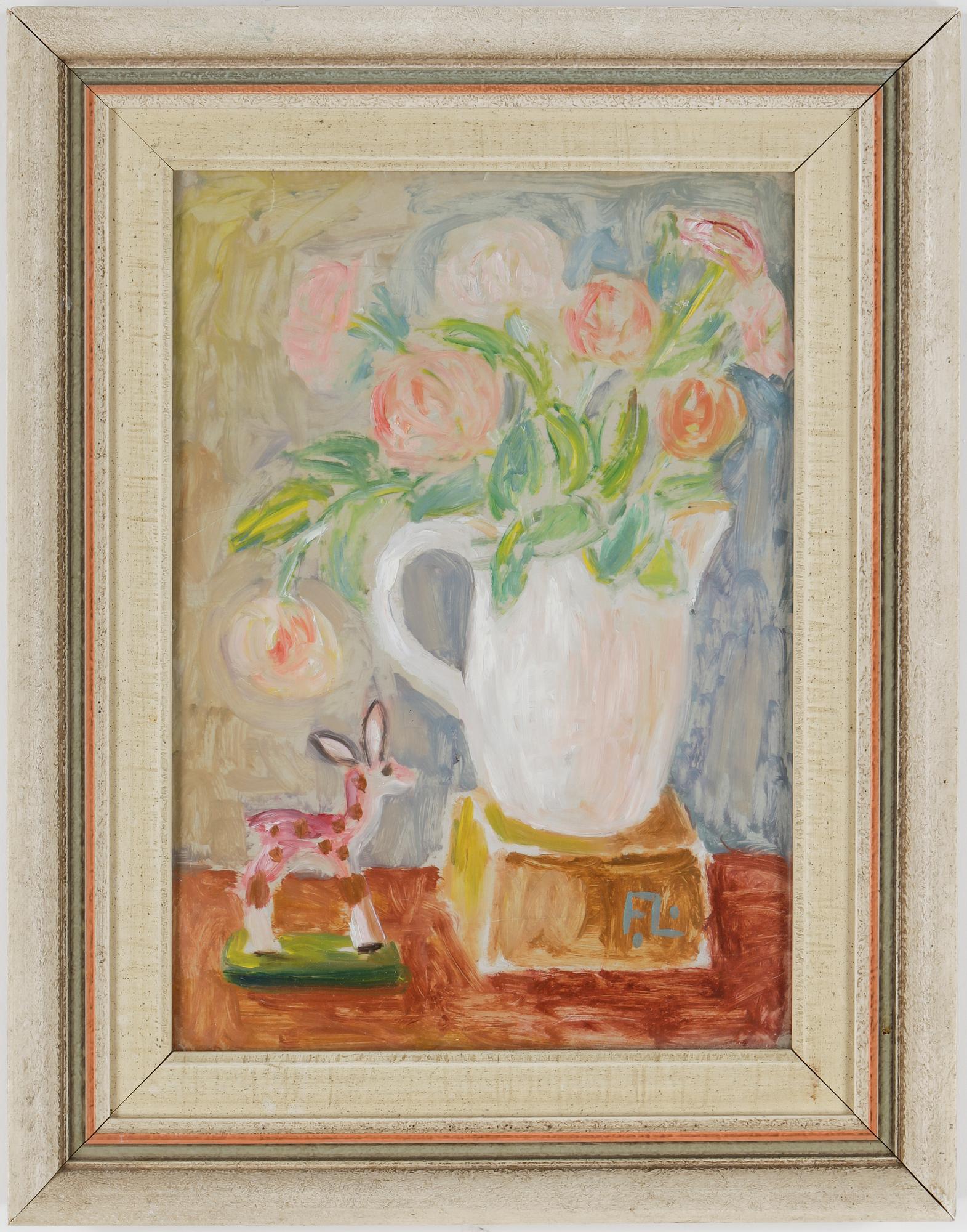 FRANS LARSSON, gouache, monogramsignerad, daterad 1945 a tergo.