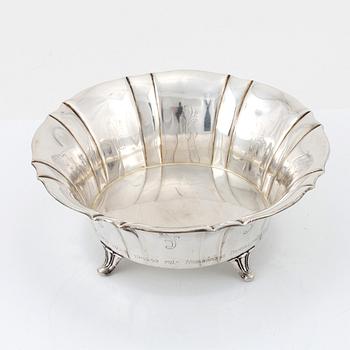 GAB, skål på fötter, silver, Stockholm 1928.