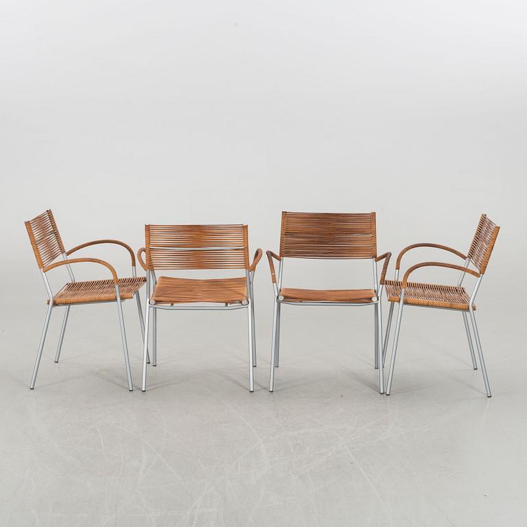 TITO AGNOLI, armchairs 4 , MISS B2 for Pierantonio Bonacina, Italy 1990's.