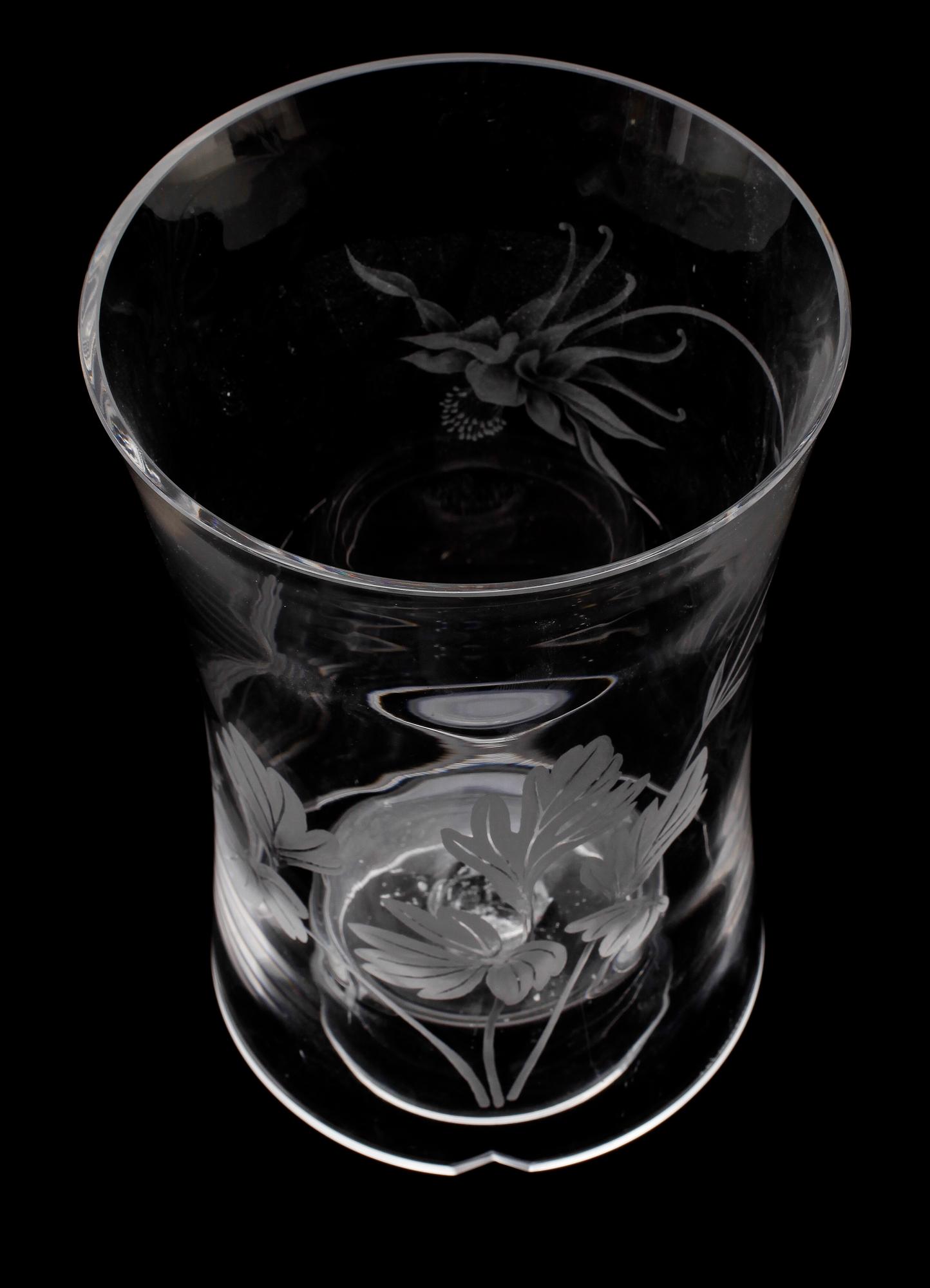 LJUSSTAKE, glas, Lisa Bauer, Unik, Kosta, signerad.