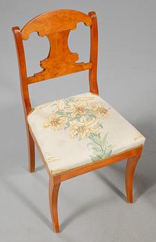 STOLAR, 2 st, samt KARMSTOLAR, 2 st, Karl Johan, 1800-talets mitt.