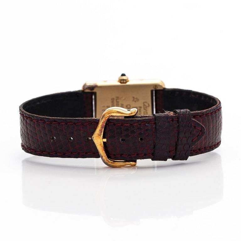 Cartier, must de Cartier, Tank, "Trinity Dial", armbandsur, 20,5 x 20 (28) mm.