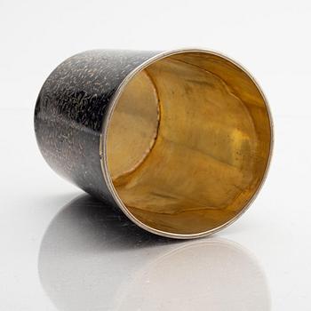 A Russian silver beaker, unidentified maker's mark, assay master Nicholai Bubrovin, Moscow 1829.