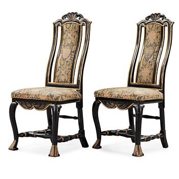 1391. A pair of Swedish late Baroque 18th century chairs.