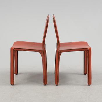 MARIO BELLINI, a set of 8 "412 CAB" chairs for Cassina.