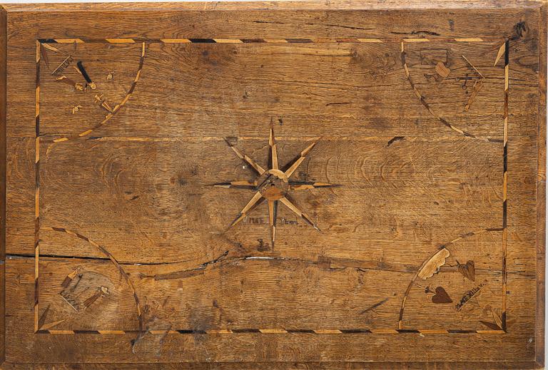 Library table, Baroque style, 19th century.