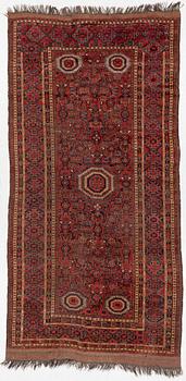 An antique Beshir rug, West Turkmenistan, c. 340 x 169 cm.