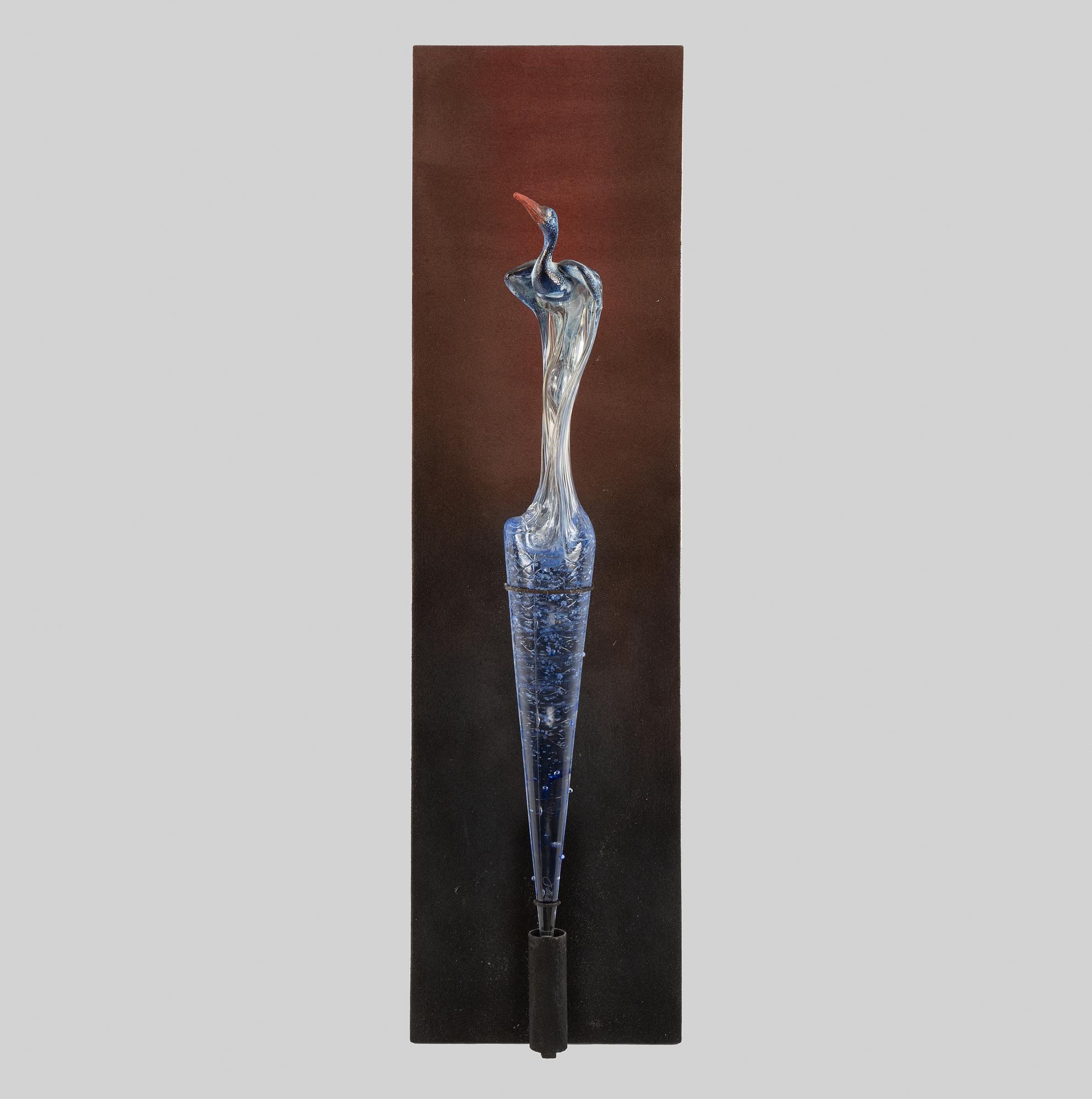 Kjell Engman, a bird glass sculpture, Kosta Boda, signed.
