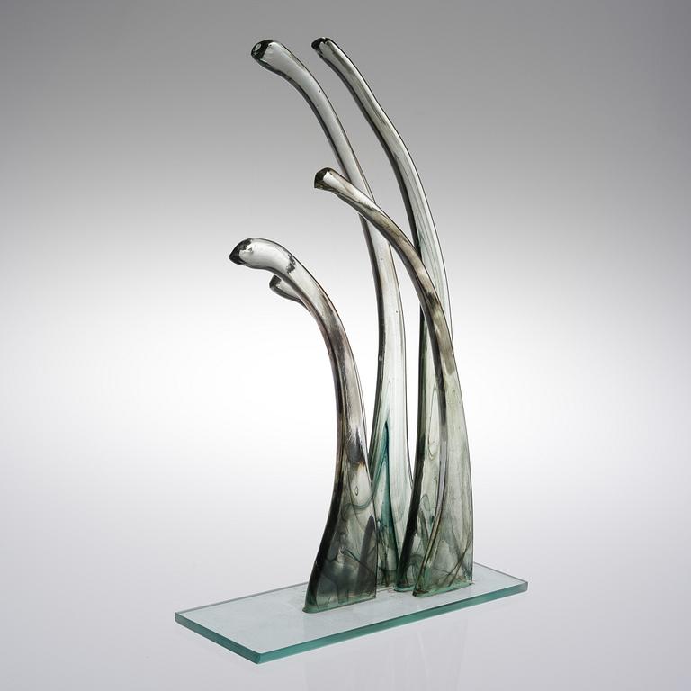 HELENA TYNELL, GLASSKULPTUR. Sommarvind. Sign. HT -87. Glashytte, Limburg.