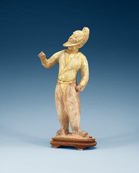 1216. A potted figure of a camel groom, Tang dynasty (618-907).
