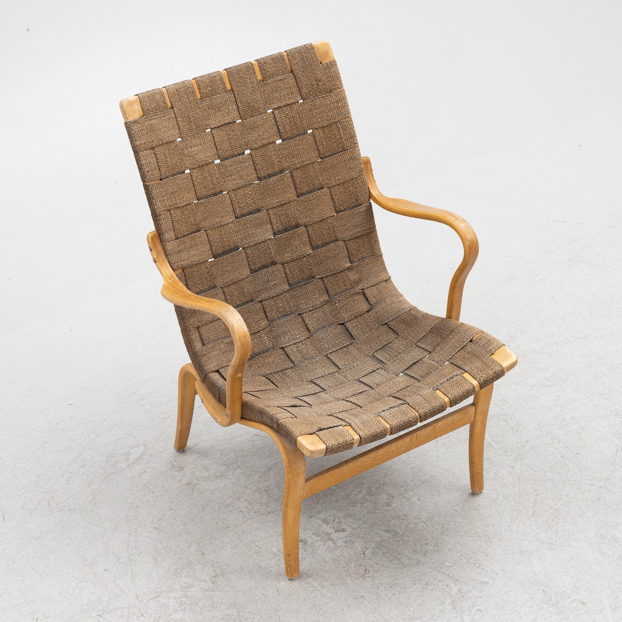 Bruno Mathsson, fåtölj, "Eva", 1900-talets andra hälft.