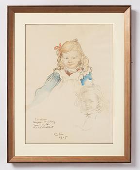 Carl Larsson, Porträtt av August Strindbergs dotter Anne-Marie.