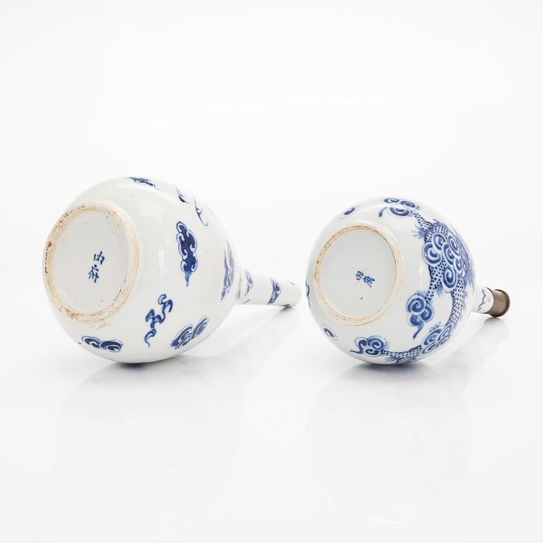 Two Chinese bottles, late Qing dynasty.