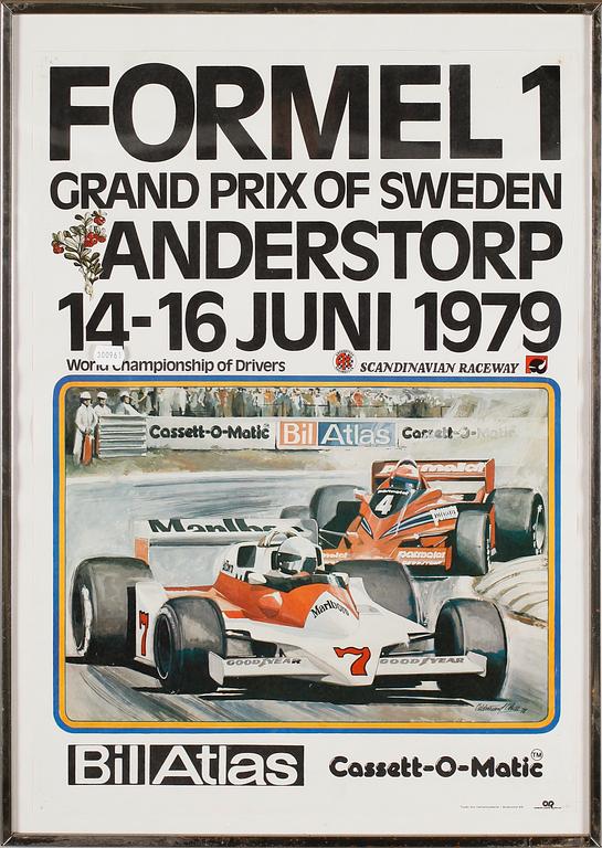 AFFISCHER, 4 st, Grand Prix Anderstorp 76-79.