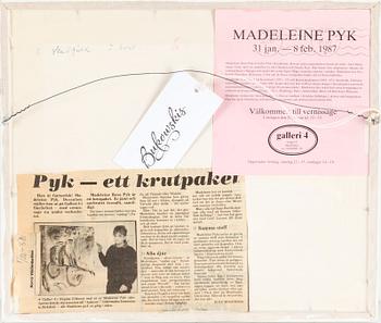 MADELEINE PYK, mixed media on paper signed and dated 1987.