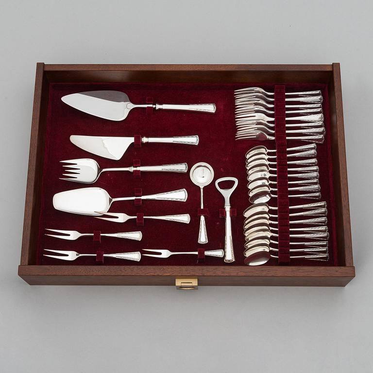 A 166-piece Tillander silver cutlery set, 'Käpy' (Cone), Helsinki 1996-2000. Design: Vilho Ellenberg, 1920s.