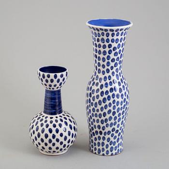 Two ceramic vases by Vicke Lindstrand for Upsala-Ekeby.