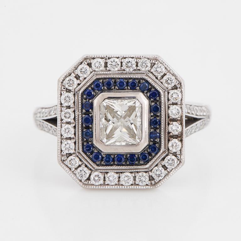 Sapphire and diamond ring.