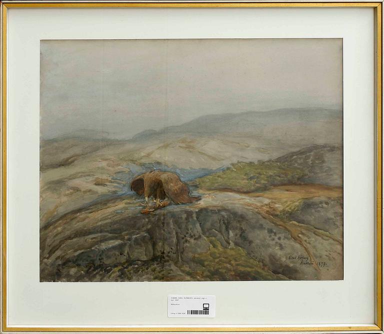 AXEL SJÖBERG, akvarell, sign o dat- 1897.