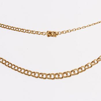 A Swedish 20th century 18K gold chain mark of N-E Södermark Kping 1980, weight ca 13,2 gr.