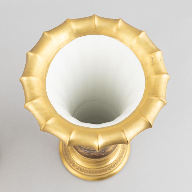 Royal Copenhagen, a pair of porcelain vases, Denmark, 1923-34.