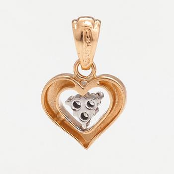 Hänge, 14K guld, diamanter ca 0.045 ct tot. Einari Ailio, Jyväskylä.