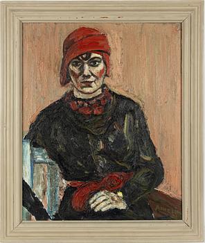Albin Amelin, Kvinna i röd hatt.
